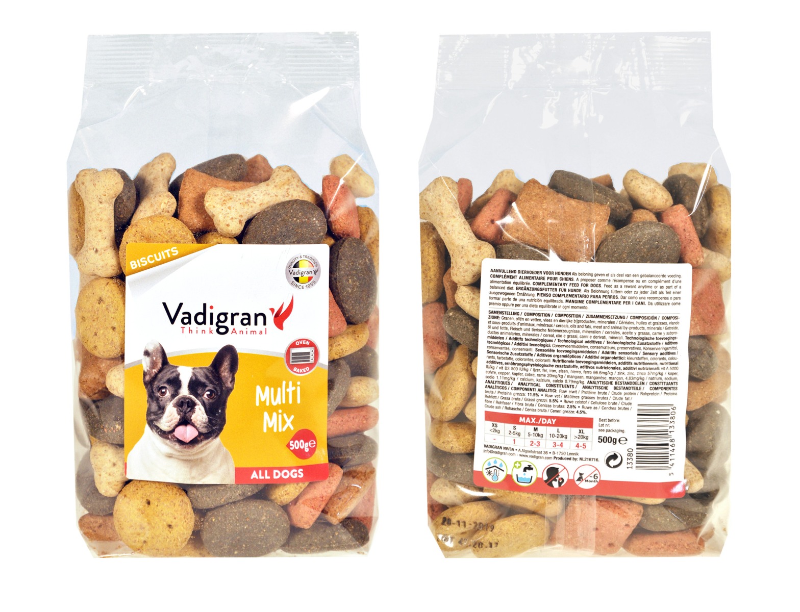 Afbeelding Biscuit Multi Mix 500 g – Snack Hond