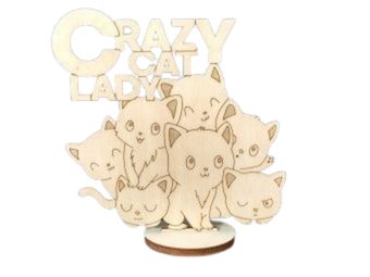 Afbeelding Design – Voetstuk Crazy Cat Lady