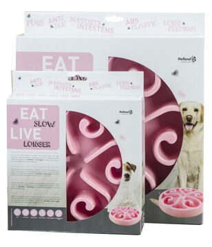 Afbeelding Anti-Schrokbak Hond and Kat – Eat Slow Feeder Roze