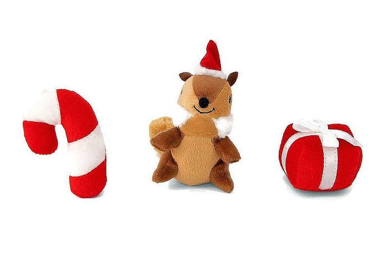 Afbeelding Honden kerst speelgoed – Holiday Miniz Festive Friends 3 pack