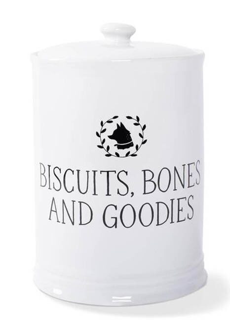 Afbeelding Snackpot Hond – Fringe Biscuits Ridges Ceramic Treat Jar
