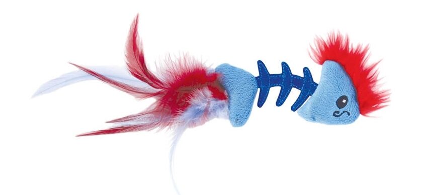 Afbeelding Speelgoed Kat – Petstages Feather Fish Bone