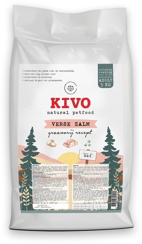 Afbeelding Kivo met verse zalm – Droogvoer kat