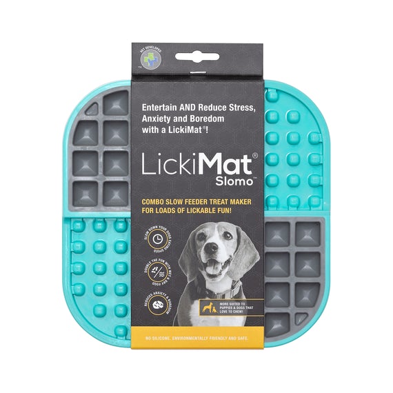 Afbeelding LickiMat Slomo Turquoise – Slowfeeder Hond