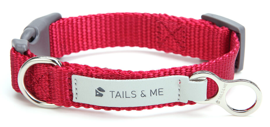Afbeelding Tails and Me Halsband Nylon Rood