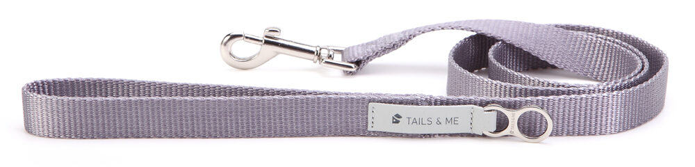 Afbeelding Leiband Hond – Tails and Me – Nylon Grey/Grijs