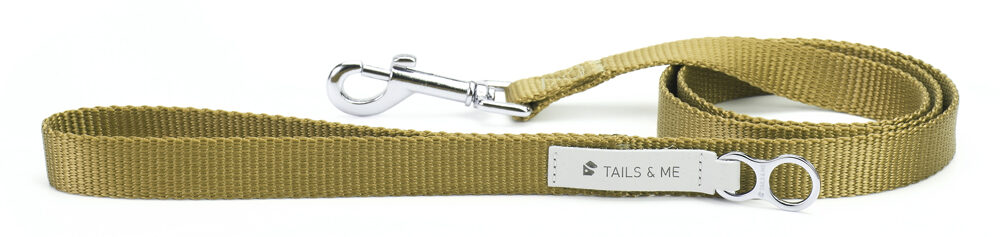Afbeelding Tails and Me Nylon Olive – Leiband Hond