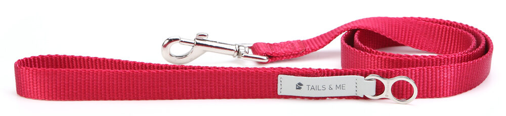Afbeelding Leiband Hond – Tails and Me – Nylon Ruby/Rood