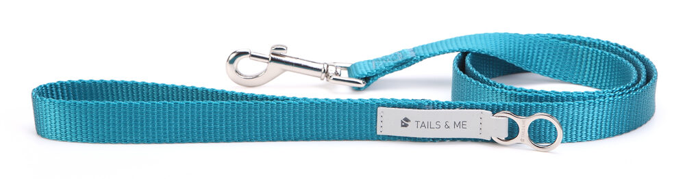 Afbeelding Leiband Hond – Tails and Me – Nylon Teal/Aqua