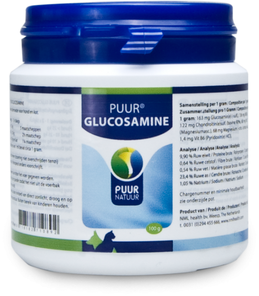 Afbeelding PUUR Glucosamine 100 g – Basis supplement voor een soepele beweging