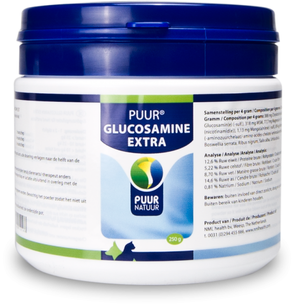 Afbeelding PUUR Glucosamine extra 250 g – Voor een soepele en vrije beweging