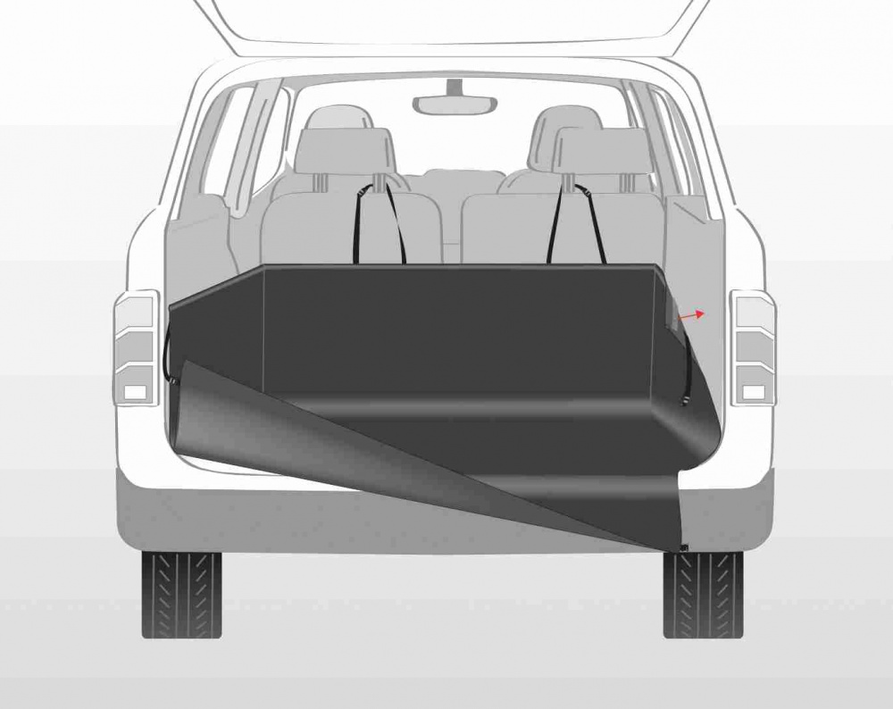 Afbeelding Trixie Autodeken Kofferbak Zwart 164 x 125 cm