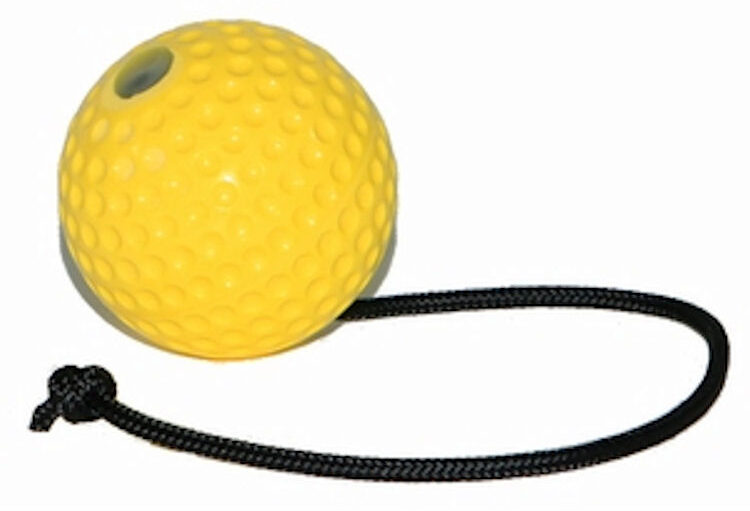 Afbeelding Yellow Super Ball met touw Euro Joe