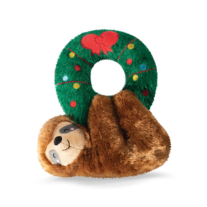 Afbeelding Fringe Hanging Christmas Sloth – Kerst Knuffel