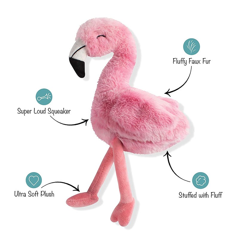 Afbeelding Flamingo – Fringe Knuffel Hond