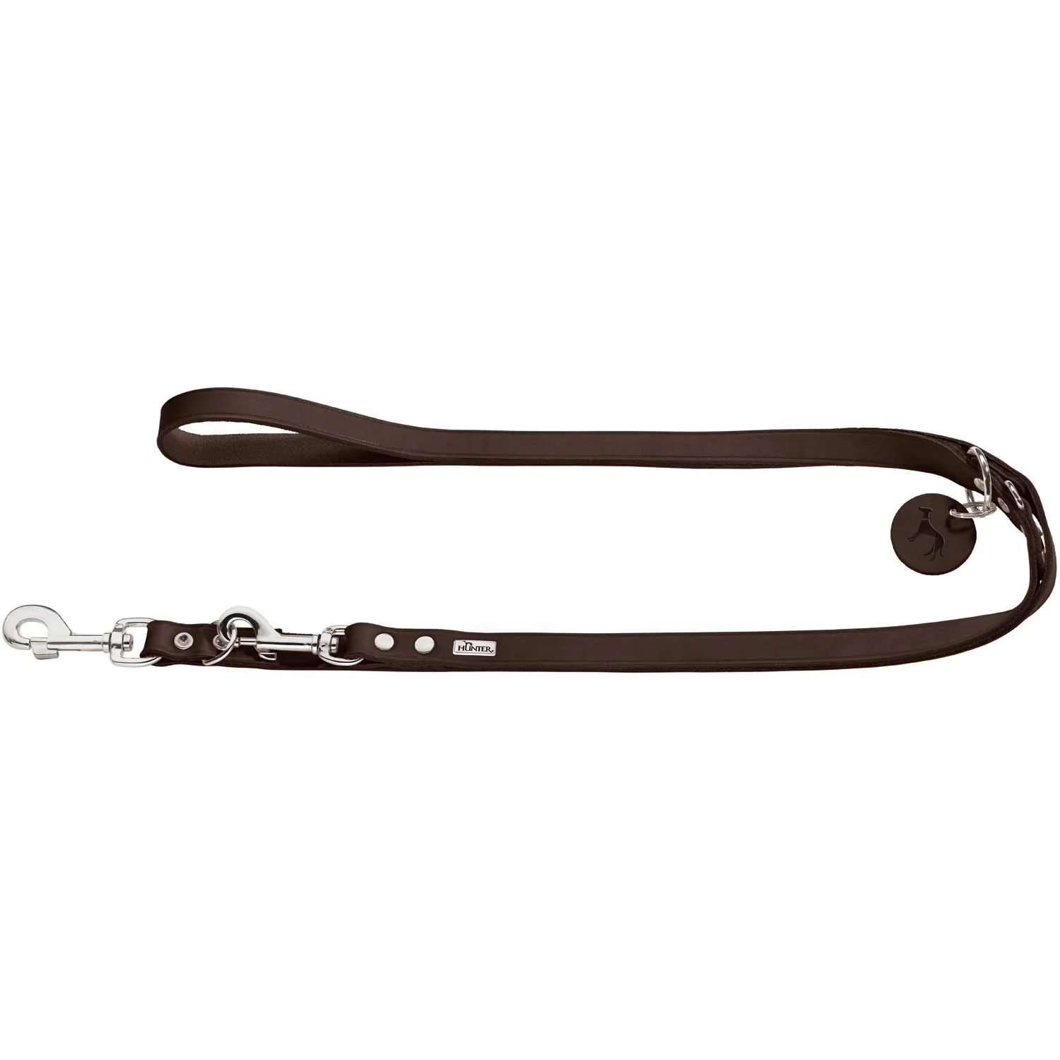 Afbeelding Hunter T-Leash Cowleather Donkerbruin