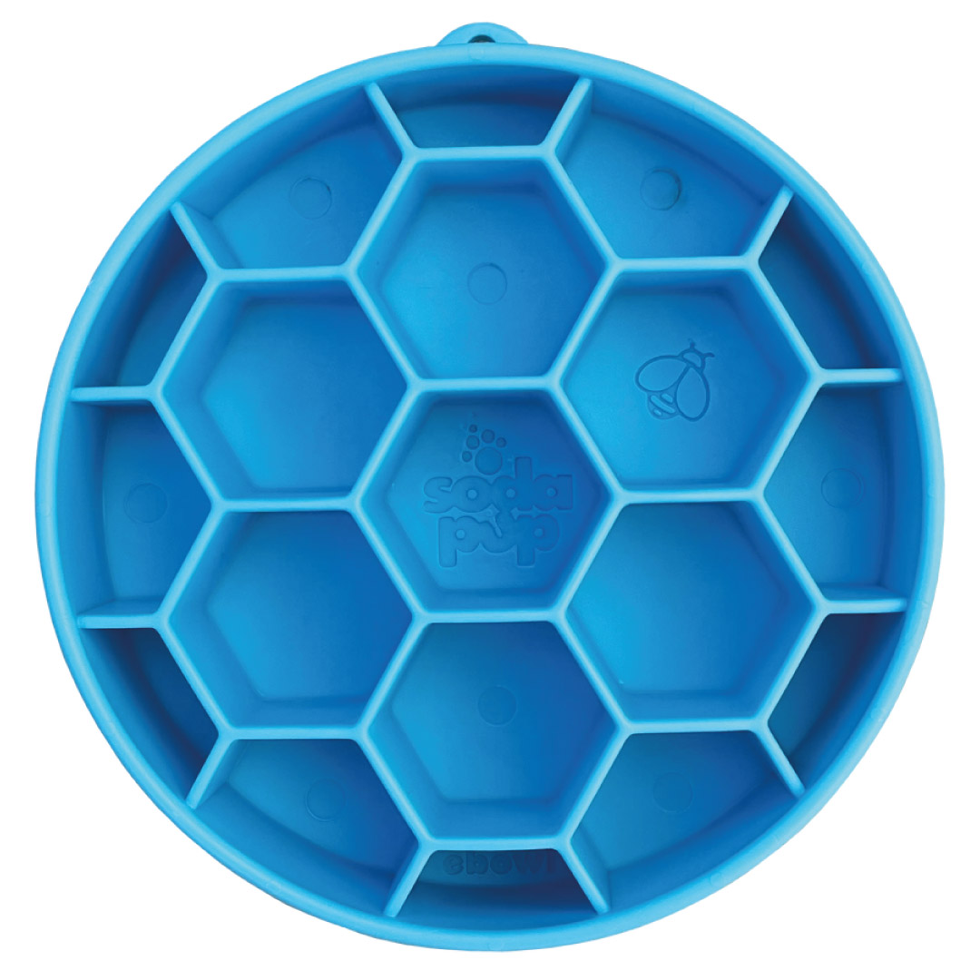 Afbeelding Sodapup Honeycomb Ebowl Slow Feeder Blauw