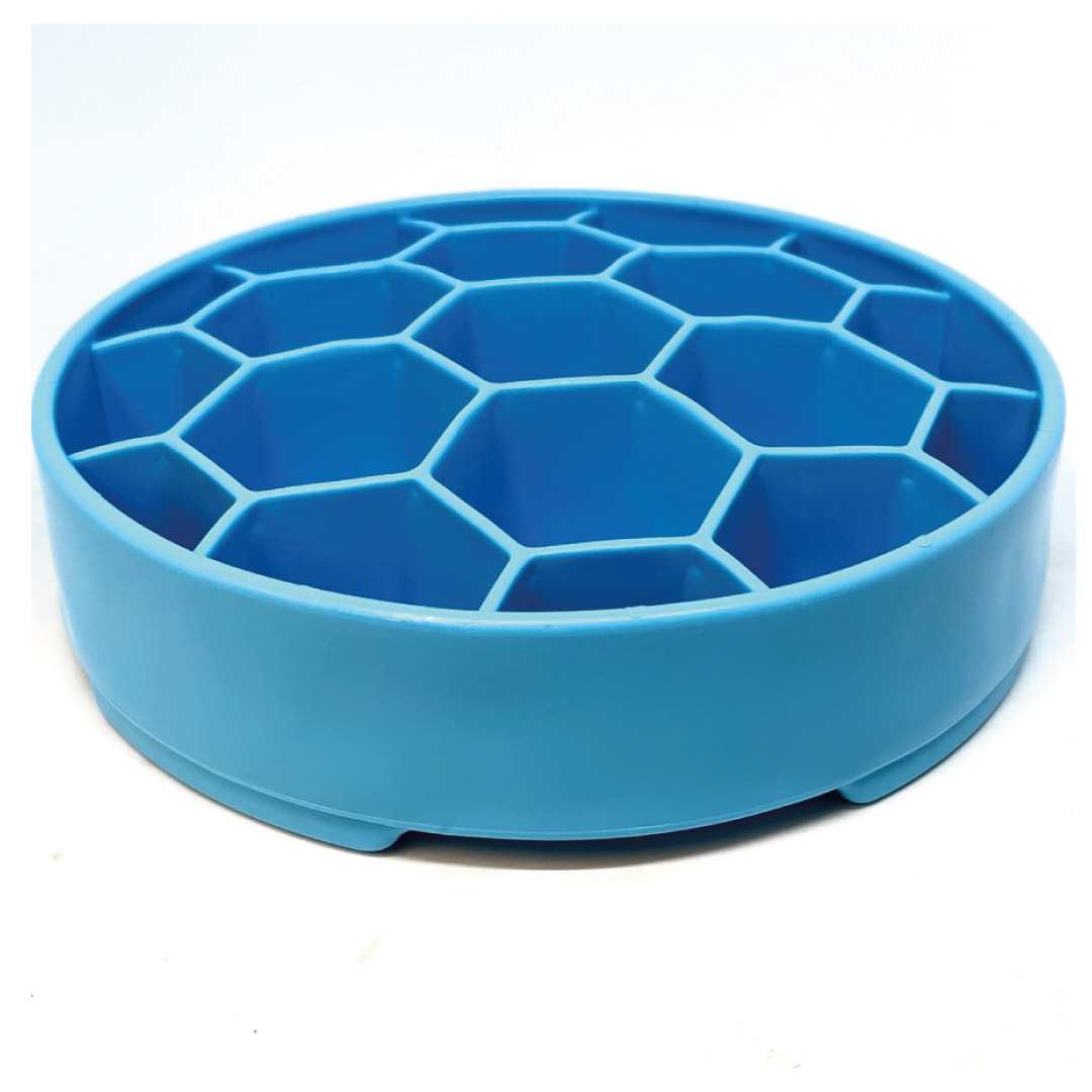 Afbeelding Sodapup Honeycomb Ebowl Slow Feeder Blauw