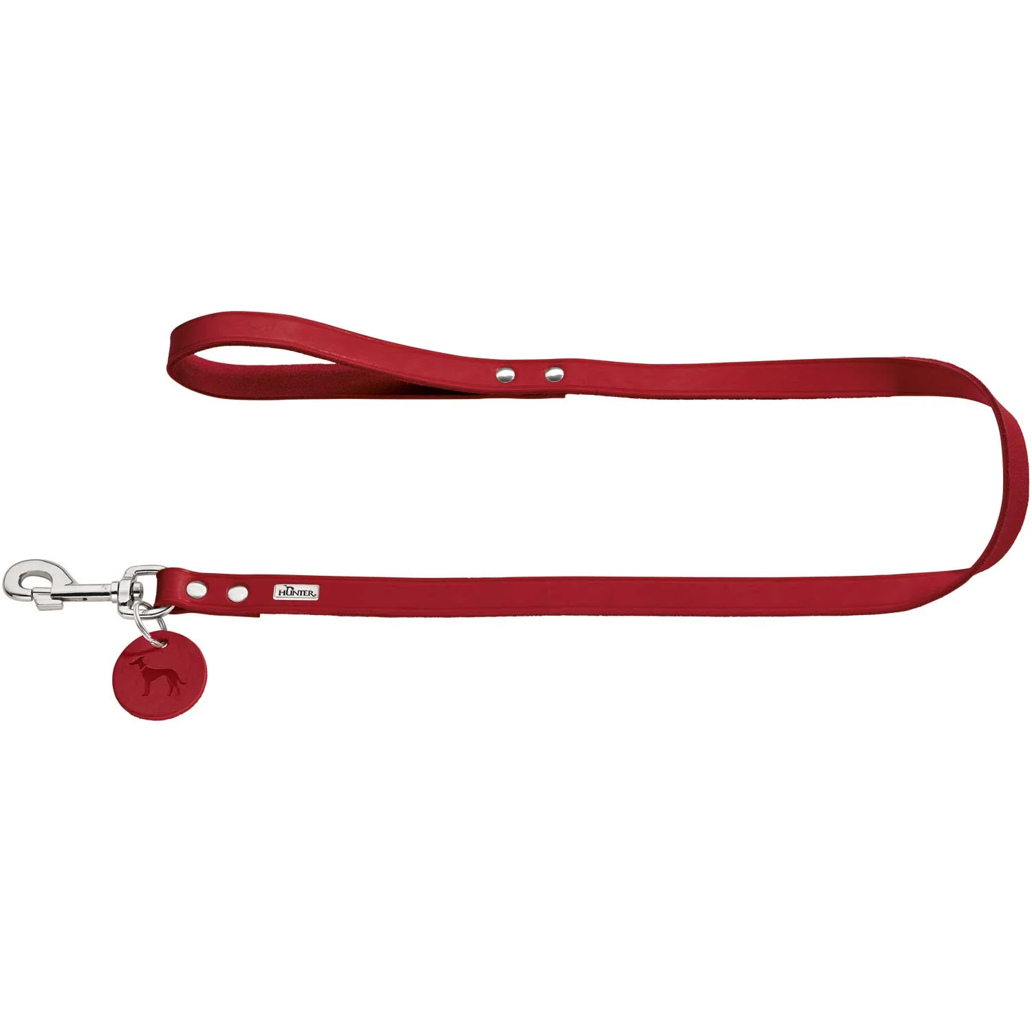 Afbeelding Hunter Leash Cowleather Red – Leiband