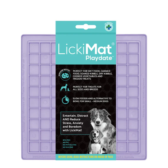 Afbeelding LickiMat Playdate Pastel Lavender Limited Edition – Slowfeeder Hond