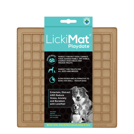 Afbeelding LickiMat Playdate Pastel Coffee Limited Edition – Slowfeeder Hond