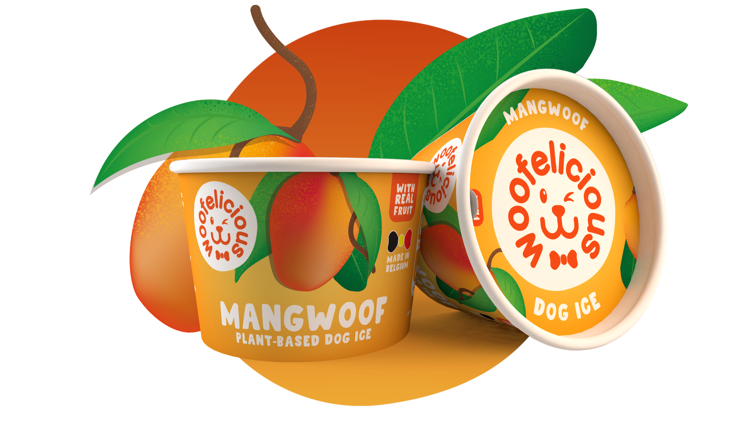 Afbeelding Woofelicious Mangwoof – Hondenijs