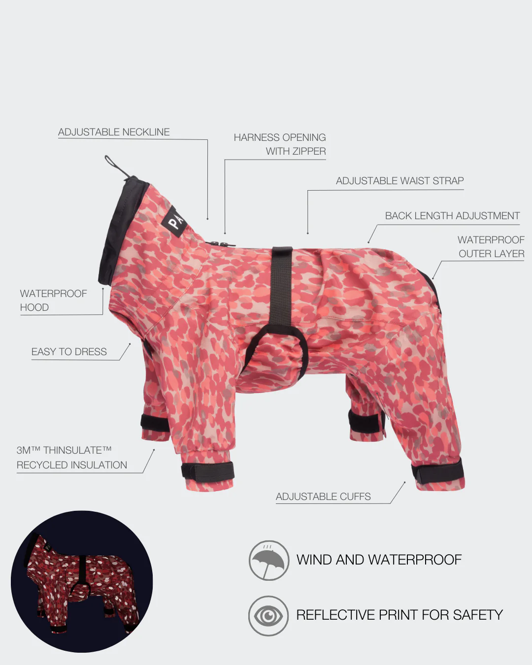 Afbeelding *Paikka Rain Suit Red