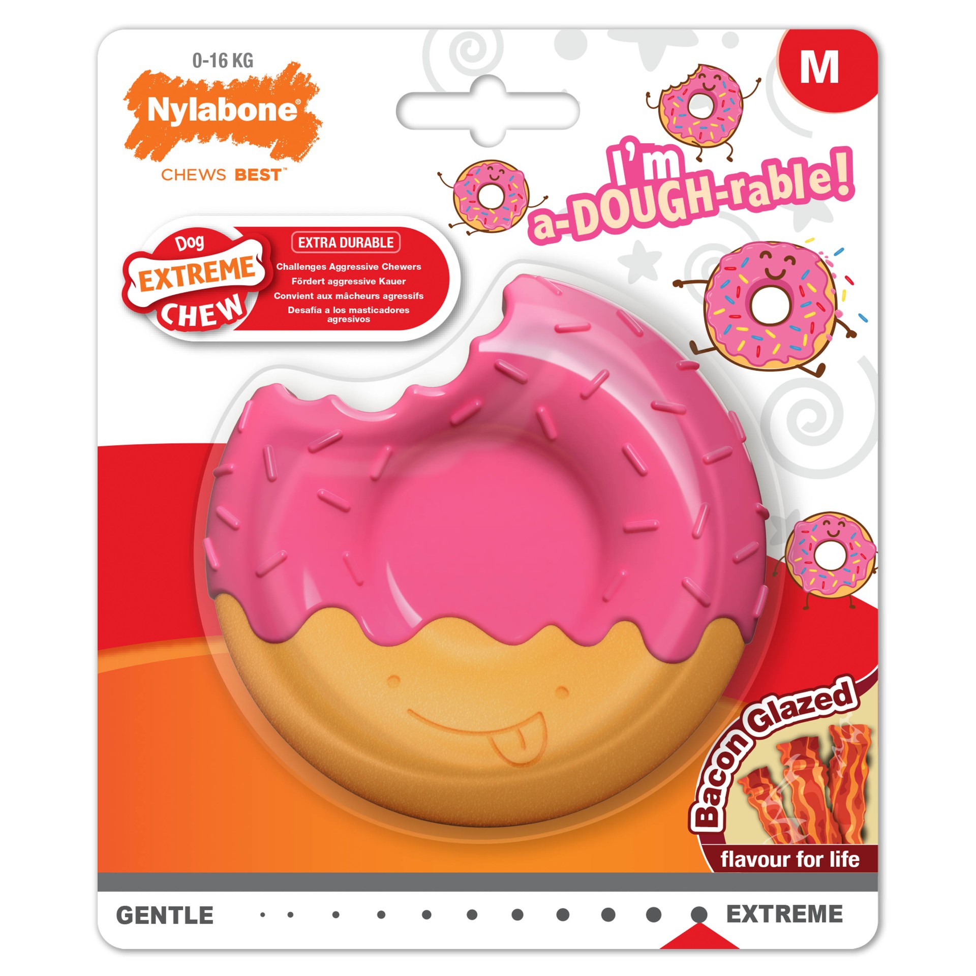 Afbeelding Nylabone – Extreme Chew Donut Glaze Bacon