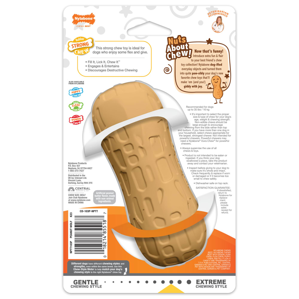 Afbeelding Nylabone – Strong Chew Peanut Treat Toy, Peanut Butter Medium
