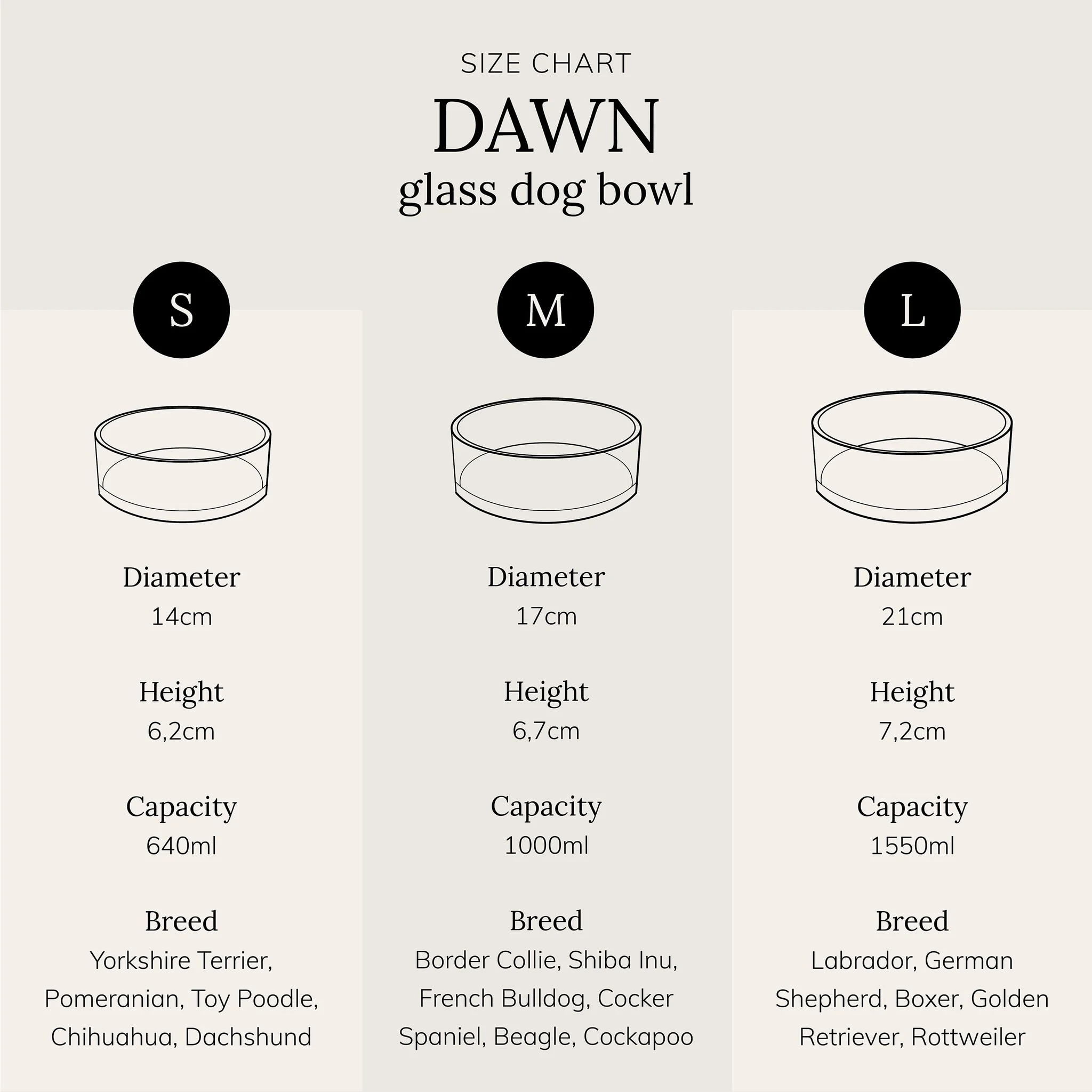 Afbeelding District 70 – DAWN Glass Dog Bowl – Zwart