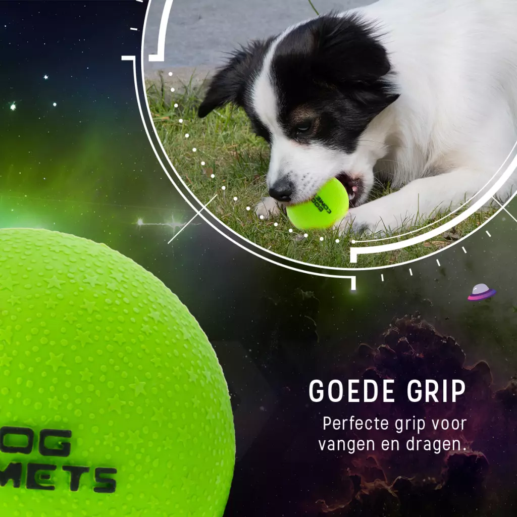 Afbeelding Dog Comets Ball Stardust Groen M (2-Pack)