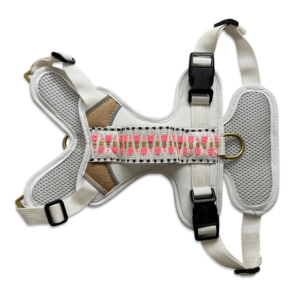 Afbeelding Hey Lana Premium Hondenharnas – Roze/Beige