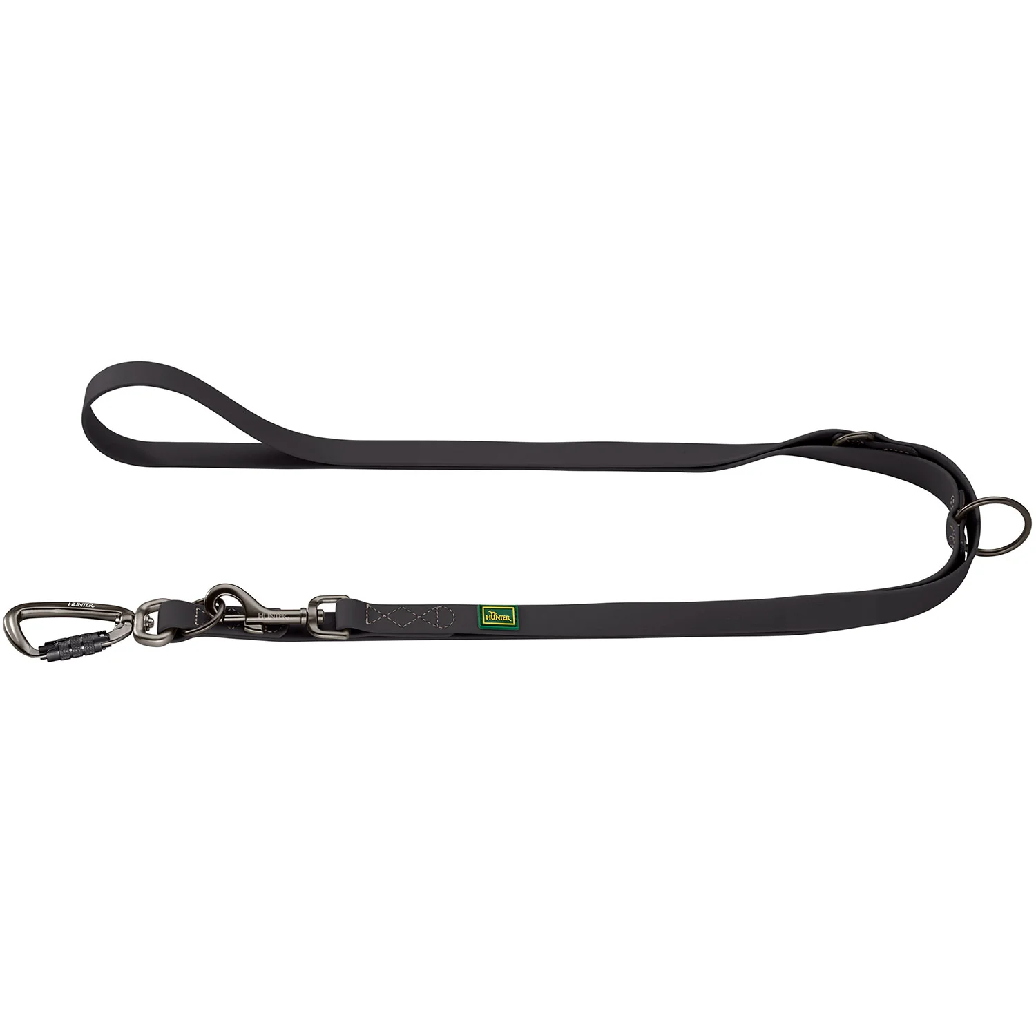 Afbeelding Hunter T-Leash Havanna Plastic Black Met karabijnhaak
