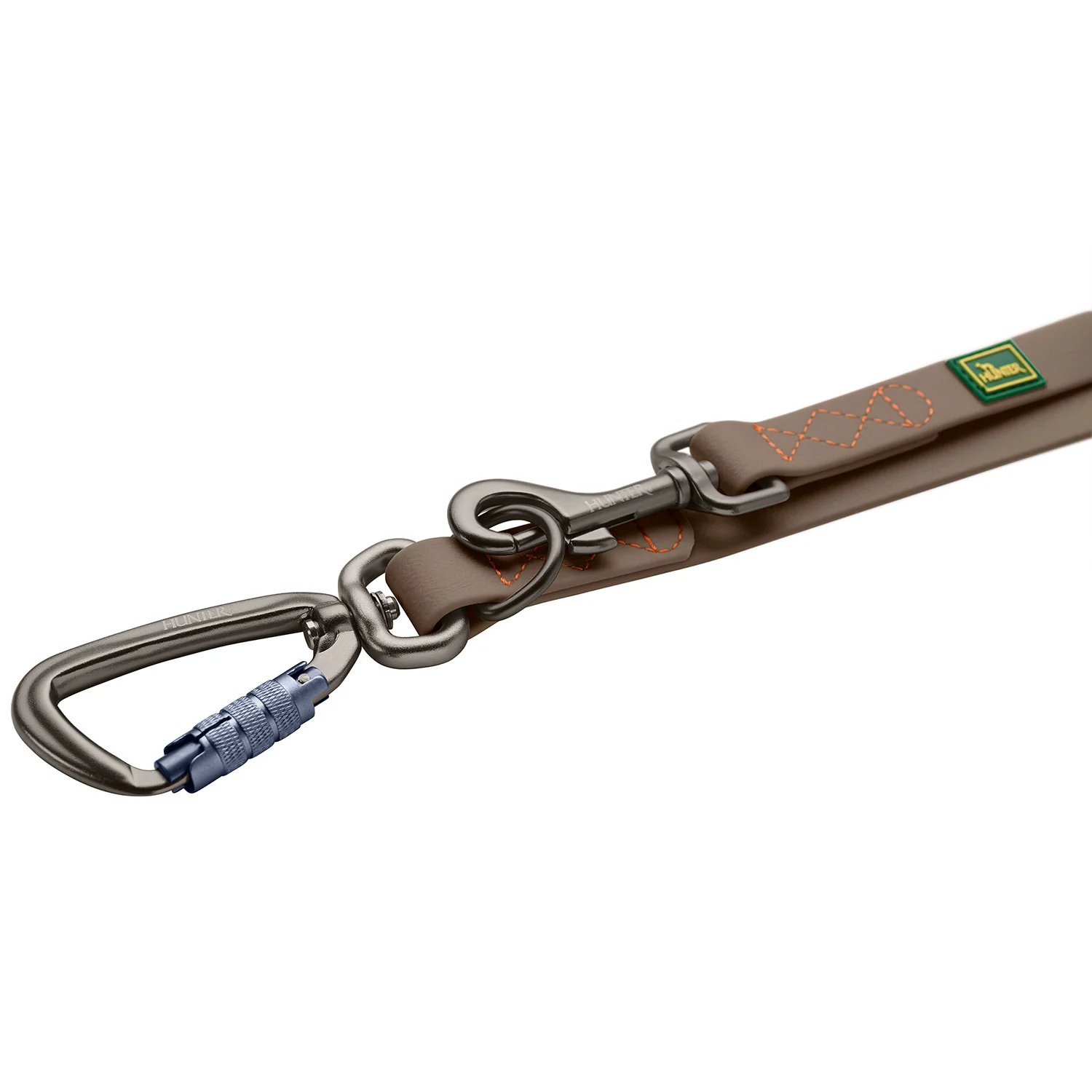 Afbeelding Hunter T-Leash Havanna Plastic Taupe/ Smoky Blue Met Karabijnhaak