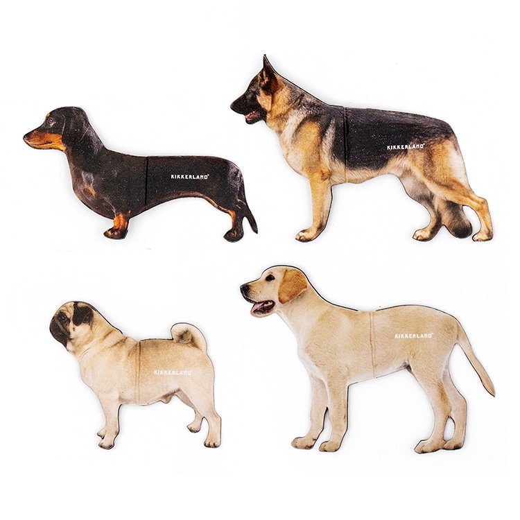 Afbeelding Kikkerland – Magnetische Honden Bladwijzers – set van 4