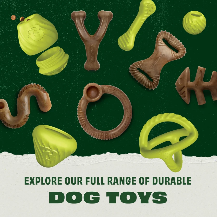 Afbeelding Benebone Rubber Toys Bounce Tug Groen