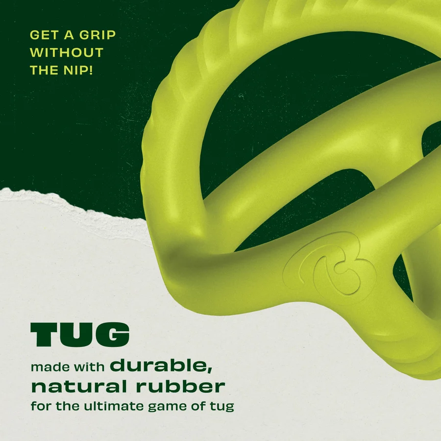 Afbeelding Benebone Rubber Toys Bounce Tug Groen
