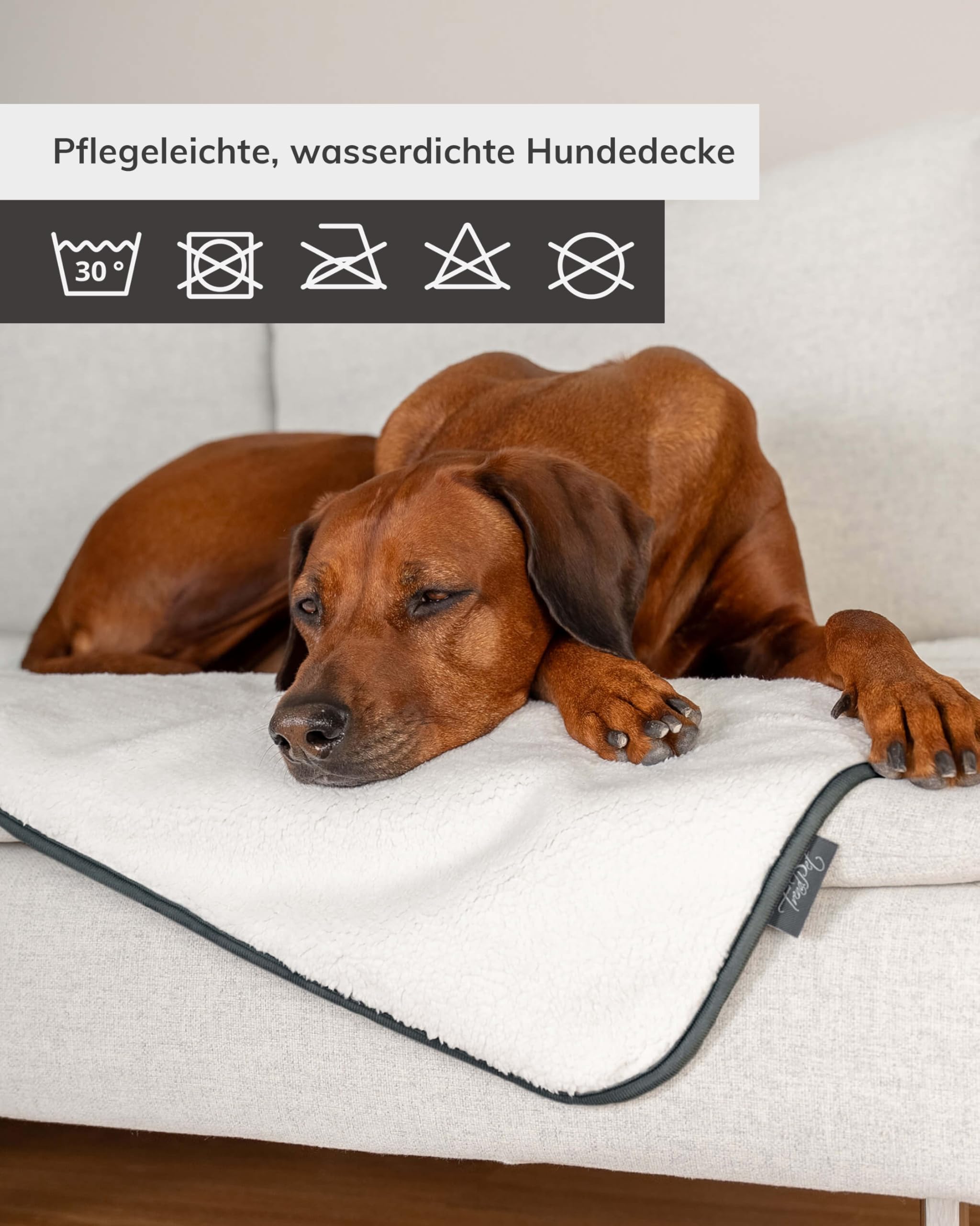 Afbeelding Trendpet Pearl Waterdicht Zacht Grijs Deken