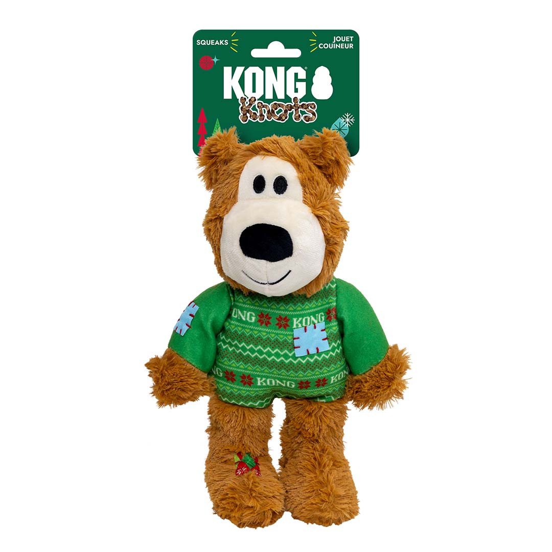 Afbeelding KONG Holiday Wild Knots Sweater Bear Groen